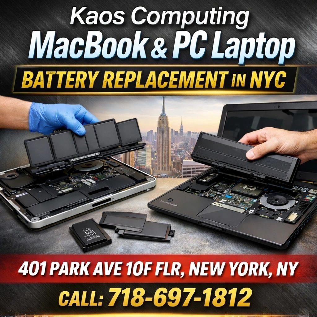 MacBook & PC Laptop Battery Replacement in NYC